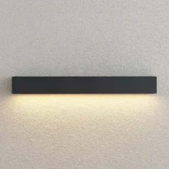 Lucande LED-væglampe Lengo, 50 cm, antracit, ned, 3.000K