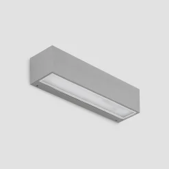 Lucande LED-væglampe Lengo, 25 cm, sølv, 1 lyskilde, IP65