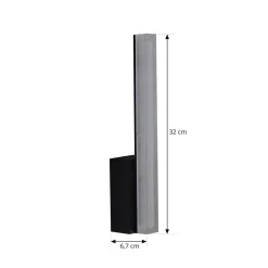 Lucande LED-væglampe Lisana, lodret, IP44