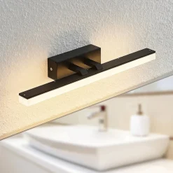 Lucande LED-væglampe Lisana, vandret, 46 cm, IP44