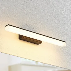 Lucande LED-væglampe Lisana, vandret, 46 cm, IP44