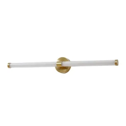 Lucande LED-væglampe Melisa, guld, 90 cm, CCT, IP44