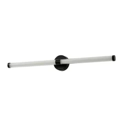 Lucande LED-væglampe Melisa, sort, 90 cm, CCT, IP44