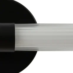 Lucande LED-væglampe Melisa, sort, 90 cm, CCT, IP44