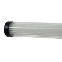 Lucande LED-væglampe Melisa, sort, 90 cm, CCT, IP44