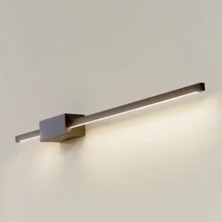 Lucande LED-væglampe Skaila, sort, længde 90 cm, 3.000 K