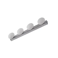 Lucande LED-væglampe til badeværelset Myrra, krom, glas, 60 cm, IP44