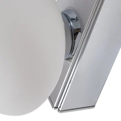 Lucande LED-væglampe til badeværelset Myrra, krom, glas, 60 cm, IP44