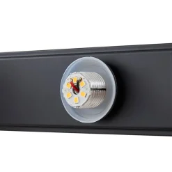 Lucande LED-væglampe til badeværelset Myrra, sort, glas, 60 cm, IP44