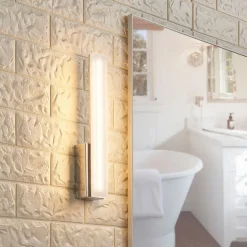 Lucande LED-væglampe til badeværelset Julie, 32 cm høj, krom, IP44