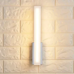 Lucande LED-væglampe til badeværelset Julie, 32 cm høj, krom, IP44