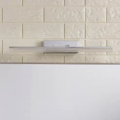 Lucande LED-væglampe til badeværelset Julie, 46 cm, krom, metal, IP44