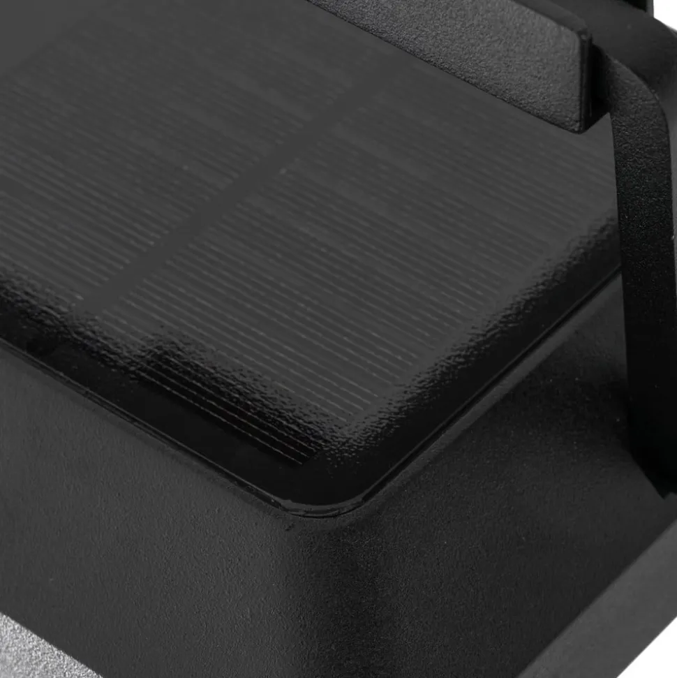 Lucande LED-væglampe Tilena, kantet, sort, aluminium