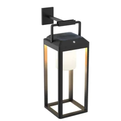 Lucande LED-væglampe Tilena, kantet, sort, aluminium