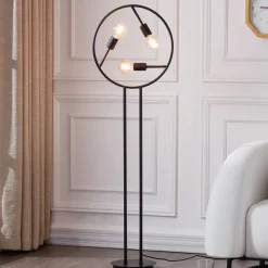 Lucande Linnard gulvlampe af jern, 3 lyskilder
