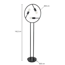 Lucande Linnard gulvlampe af jern, 3 lyskilder