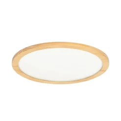 Lucande loftlampe Joren, Ø 48 cm, træ, CCT, fjernbetjening