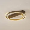 Lucande loftlampe Natsuma, sort/guld, metal, Ø 50 cm