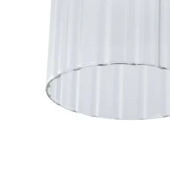 Lucande loftslampe Eirian, 1-lys, sort, glas, E27