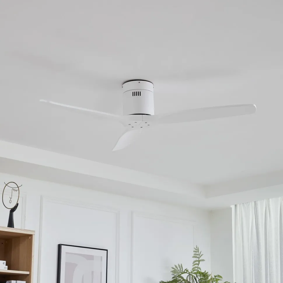 Lucande loftventilator Vindur, hvid, DC, støjsvag, Ø 132 cm