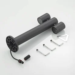 Lucande Maloney sokkellampe, 50 cm, antracit, IP54