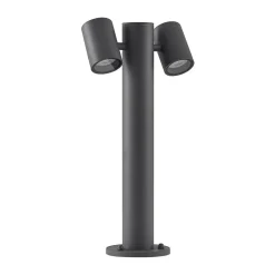 Lucande Maloney sokkellampe, 50 cm, antracit, IP54