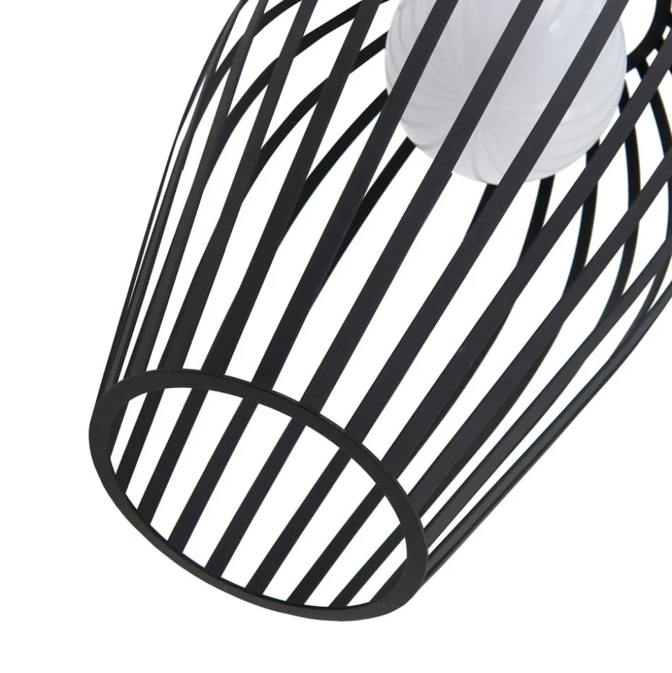 Lucande Marrin udendørs hængelampe, sort, metal, Ø 31 cm