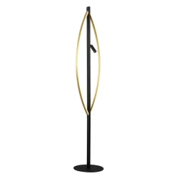 Lucande Matwei LED-gulvlampe, oval, messing