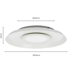 Lucande Merilla loftlampe, hvid