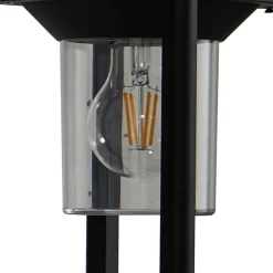 Lucande Milanka udendørs væglampe, sort, aluminium, 43 cm