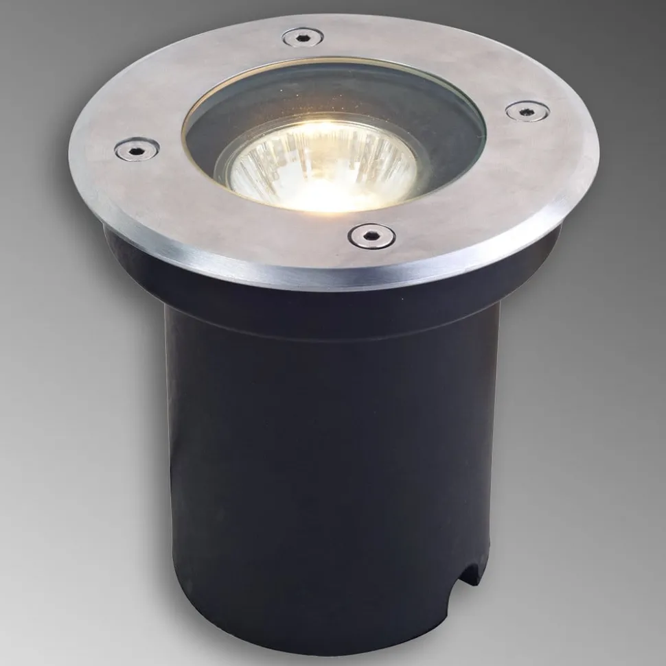 Lucande nedgravningslampe Ava, Ø 12 cm, rund, IP67, GU10
