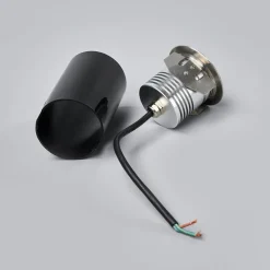 Lucande nedgravningsspot Helene, Ø 9 cm, aluminium, IP67