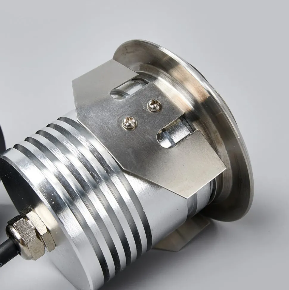 Lucande nedgravningsspot Helene, Ø 9 cm, aluminium, IP67
