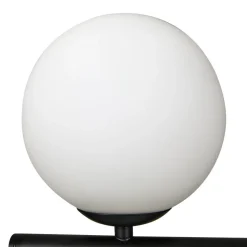 Lucande pendel Isandro, sort/opal, 7-lys