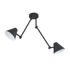 Lucande Phina loftlampe i sort, 2 lyskilder