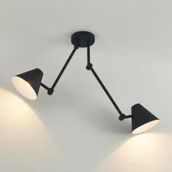 Lucande Phina loftlampe i sort, 2 lyskilder