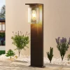 Lucande Semka vejlampe, 65 cm, antracit, glas, aluminium