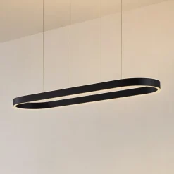 Lucande Smart LED-hængelampe Melinay, sort, CCT, Tuya