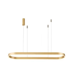 Lucande Smart LED-hængelampe Melinay, guld, CCT, Tuya