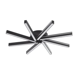 Lucande Smart LED-loftlampe Tjado, Ø70 cm, sort, RGBW