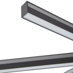 Lucande Smart LED-loftlampe Tjado, Ø70 cm, sort, RGBW