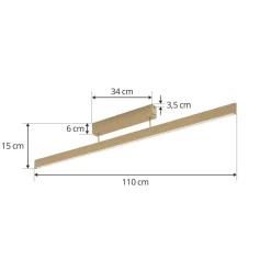 Lucande Smart LED-loftslampe Mylosh, guld, CCT, Tuya
