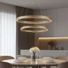 Lucande Smart LED-pendel Yonam, guld, 2-lys, Tuya