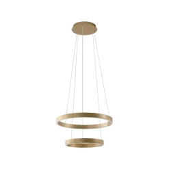 Lucande Smart LED-pendel Yonam, guld, 2-lys, Tuya