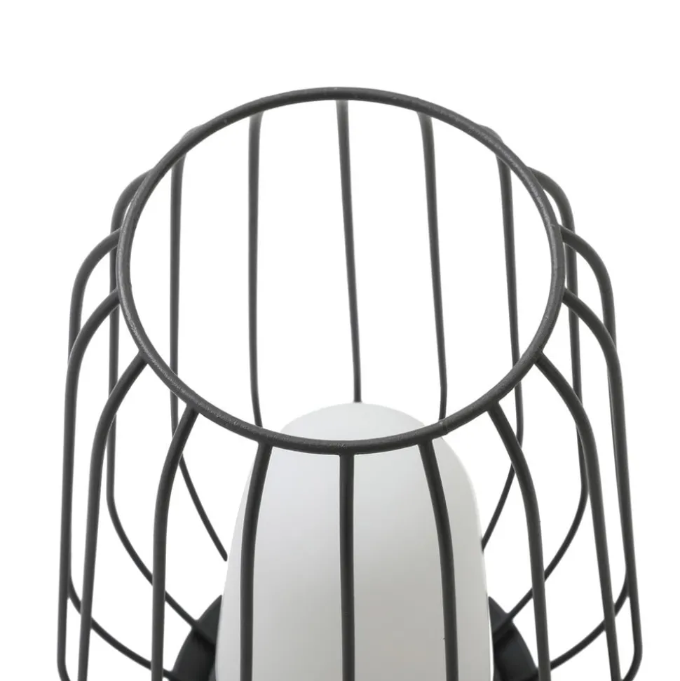 Lucande terrasselampe Chandan, 32,1 cm, sort, aluminium