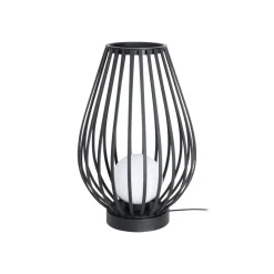 Lucande terrasselampe Marrin, sort, metal, Ø 46cm