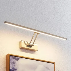 Lucande Thibaud LED-gallerilampe, nikkel, 51,4 cm