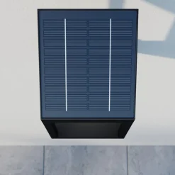 Lucande Timeo LED-udendørs væglampe med solcelle
