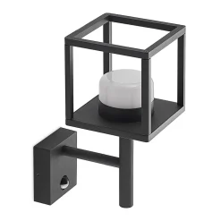 Lucande Timio udendørs væglampe, uplight, sensor, GX53, IP44