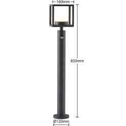 Lucande Timio vejlampe, 85 cm, bevægelsessensor, GX53, IP44